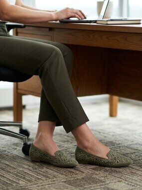 Sparkle with these “Unionbay” green flat shoe